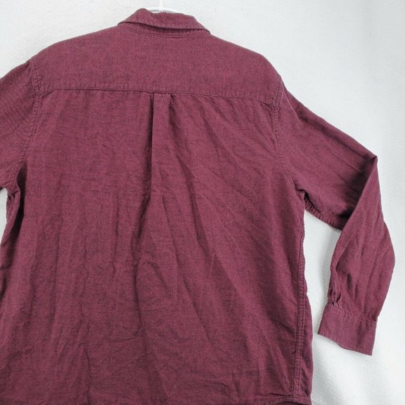 Chaps Shirt Men's Long Sleeve Casual Button Up Collared Twill Oxford Red XL - Picture 12 of 12